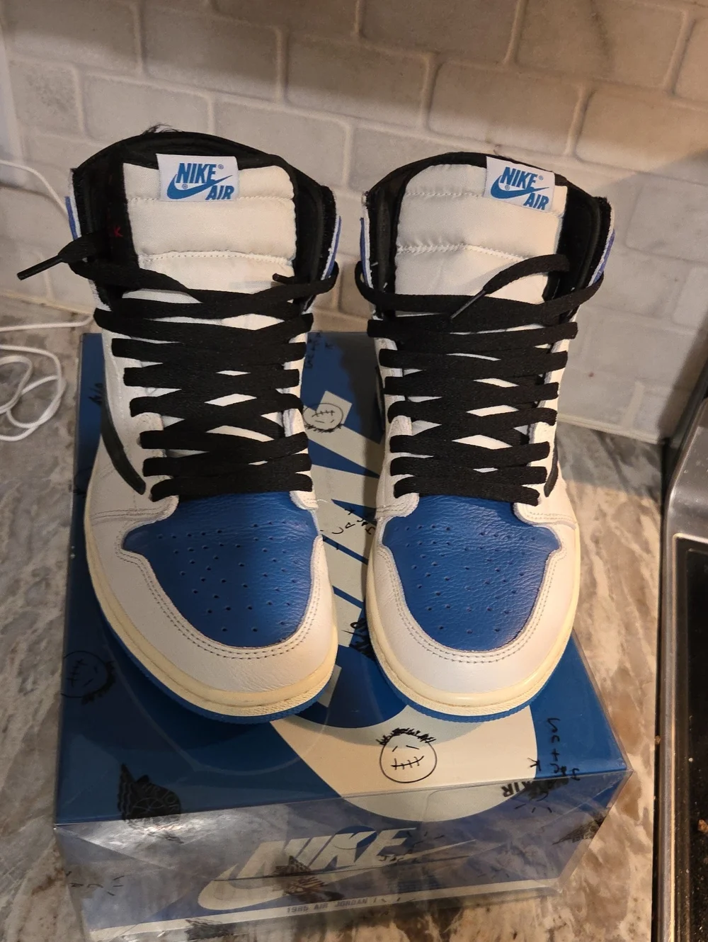 Nike Air Jordan 1 High Fragment Travis Scottt Sz US 10 Excellet Condition